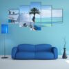 Sidi Bou Said In Tunis - Nature 5 Panel Canvas Art Wall Decor