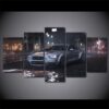 Silver Ford Mustang Cobra Shelby Car 01 - Automative 5 Panel Canvas Art Wall Decor