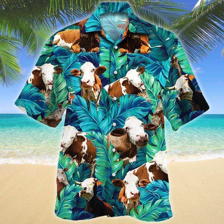 Simmental Cattle Hawaiian Shirt Simmental Cattle Hawaiian Shirt