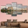 Singapore Marina Bay In Morning - Nature 5 Panel Canvas Art Wall Decor