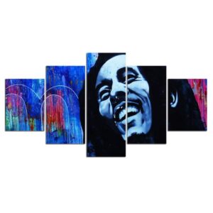Singer Bob Marley - Music 5 Panel Canvas Art Wall Decor