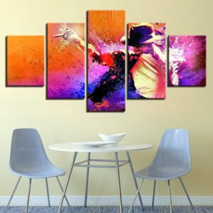 Singer Michael Jackson 1 - Famous Person 5 Panel Canvas Art Wall Decor