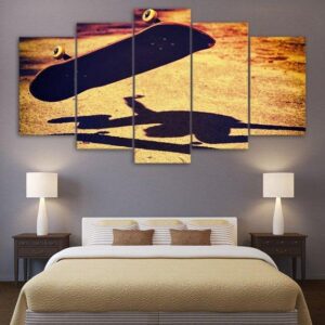 Skateboard 2 - Sport 5 Panel Canvas Art Wall Decor