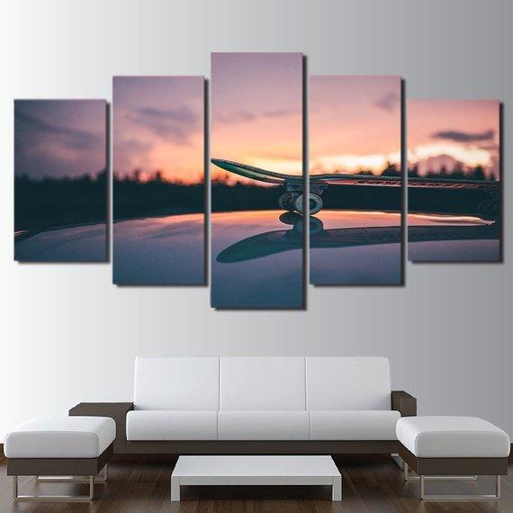 Skateboard Split 1 - Sport 5 Panel Canvas Art Wall Decor Skateboard Split 1 - Sport 5 Panel Canvas Art Wall Decor