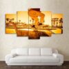 Skateboard Sunset Street - Sport 5 Panel Canvas Art Wall Decor