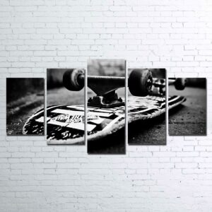 Skateboard - Sport 5 Panel Canvas Art Wall Decor