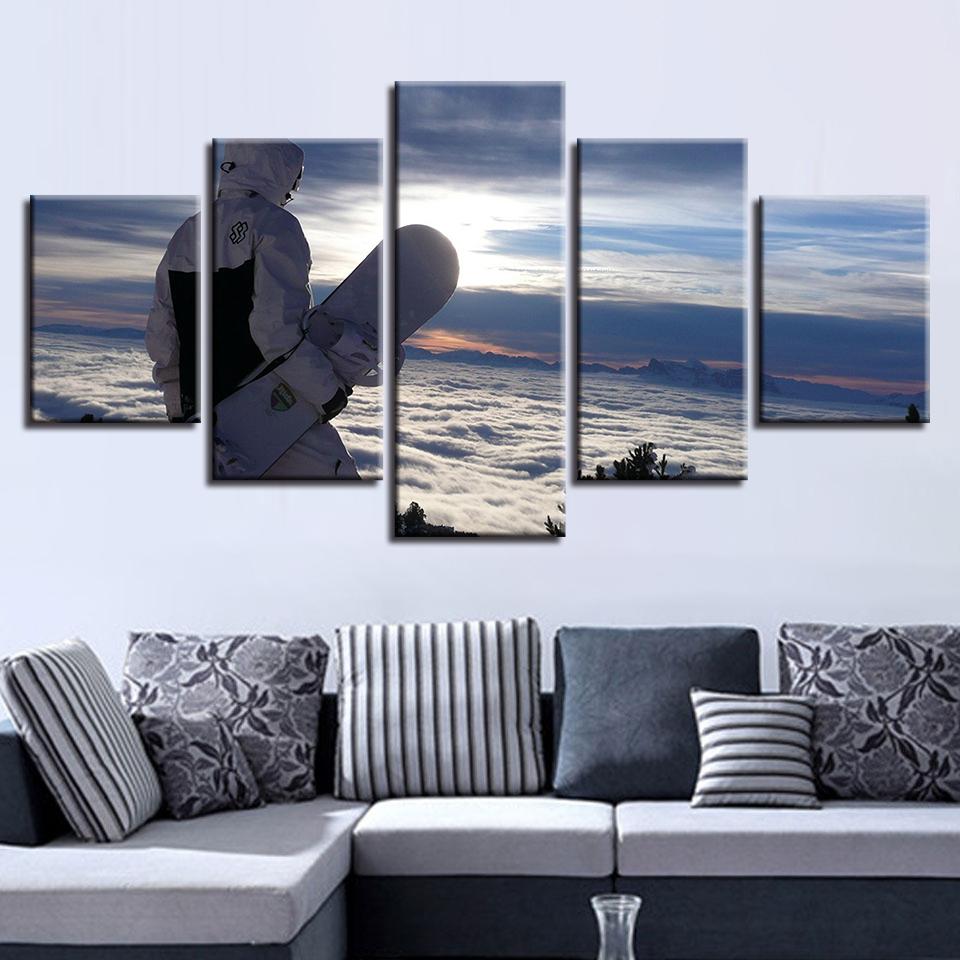 Skating 6 - Sport 5 Panel Canvas Art Wall Decor Skating 6 - Sport 5 Panel Canvas Art Wall Decor