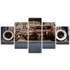 Skoty Kustoms Rat Rod 23 Resto Vintage Car Lowrider Street Rod - Automative 5 Panel Canvas Art Wall Decor