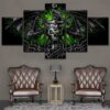 Skull 11 - Abstract 5 Panel Canvas Art Wall Decor