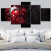 Skull 5 - Abstract 5 Panel Canvas Art Wall Decor