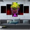 Skull 73 - Abstract 5 Panel Canvas Art Wall Decor