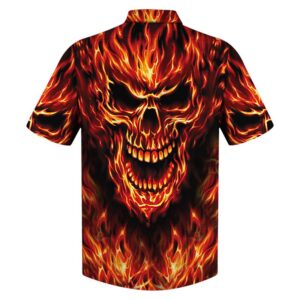 Skull Fire Hawaiian Shirt