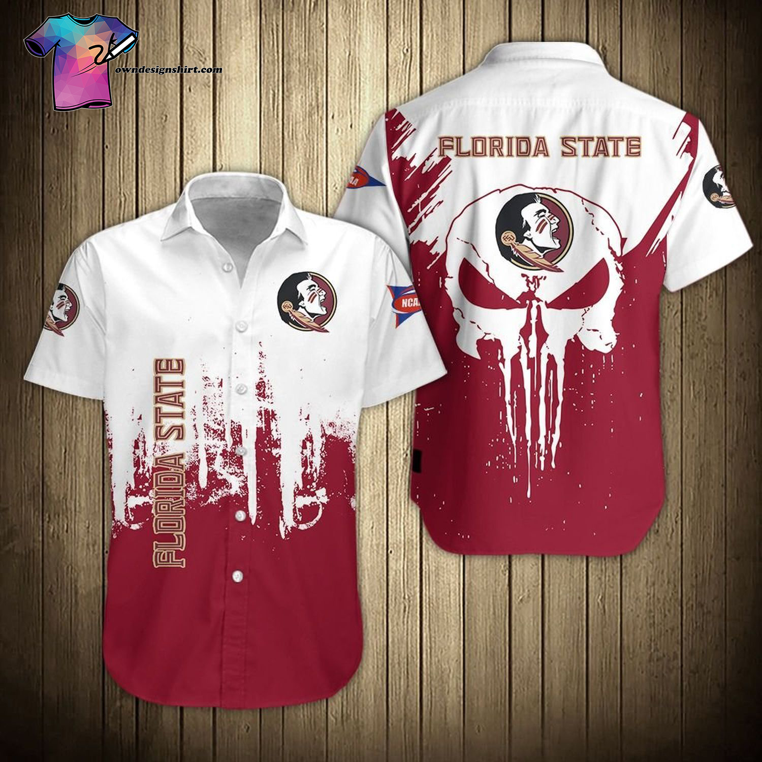 Skull Florida State Seminoles Hawaiian Shirt Skull Florida State Seminoles Hawaiian Shirt