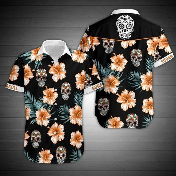 Skull Hawaiian Shirt Summer Button Up Skull Hawaiian Shirt Summer Button Up