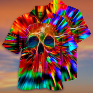 Skull Rainbow Color Hawaiian Shirt