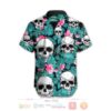 Skull Tropical Flower Hawaiian Shirt
