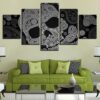 Skull - Abstract 5 Panel Canvas Art Wall Decor