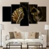 Skulls card - Abstract 5 Panel Canvas Art Wall Decor