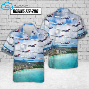 Skyline Airlines Boeing 717-200 Hawaiian Shirt
