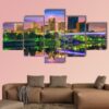 Skyline On The Arkansas River - Nature 5 Panel Canvas Art Wall Decor