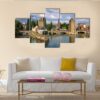Skyline Strasbourg In Alsace - Nature 5 Panel Canvas Art Wall Decor