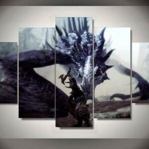 Skyrim 1 - Gaming 5 Panel Canvas Art Wall Decor