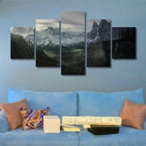 Skyrim - Nature 5 Panel Canvas Art Wall Decor