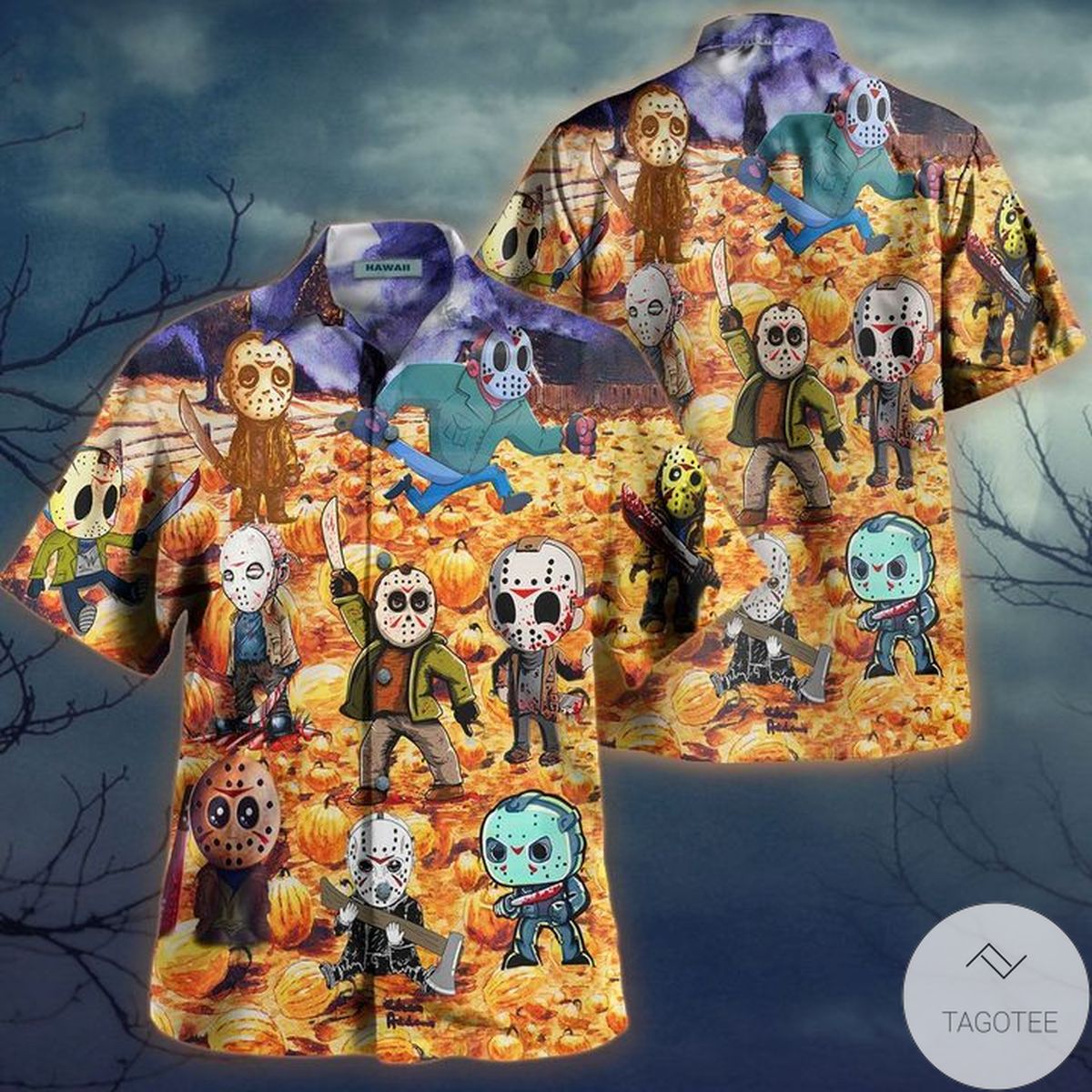 Slaying Under The Moonlight Jason Voorhees Hawaiian Shirt Slaying Under The Moonlight Jason Voorhees Hawaiian Shirt