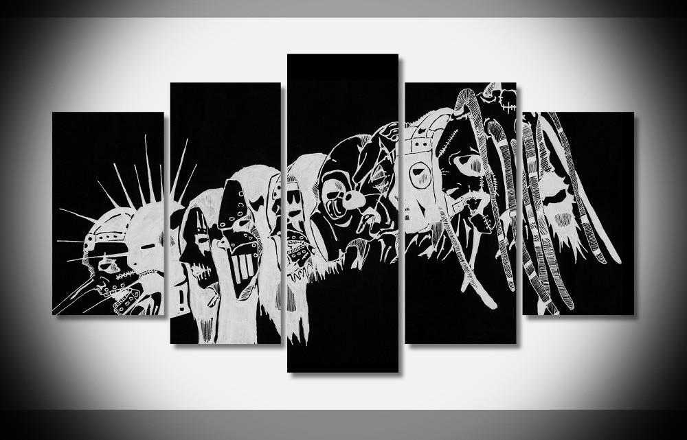 Slipknot Heavy Metal Band 1 Celebrity - 5 Panel Canvas Art Wall Decor Slipknot Heavy Metal Band 1 Celebrity - 5 Panel Canvas Art Wall Decor
