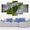 Slytherin Crest Harry Potter - Movie 5 Panel Canvas Art Wall Decor