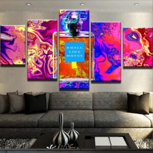 Smell Like Money - Wine 5 Panel Canvas Art Wall Decor