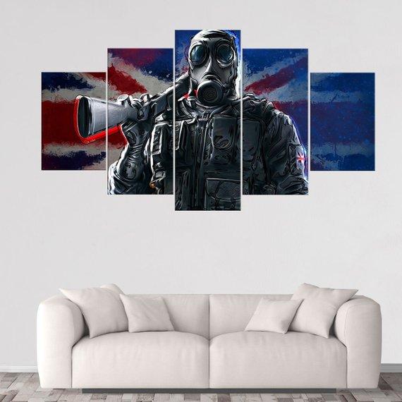 Smoke Rainbow Six Siege - Gaming 5 Panel Canvas Art Wall Decor Smoke Rainbow Six Siege - Gaming 5 Panel Canvas Art Wall Decor
