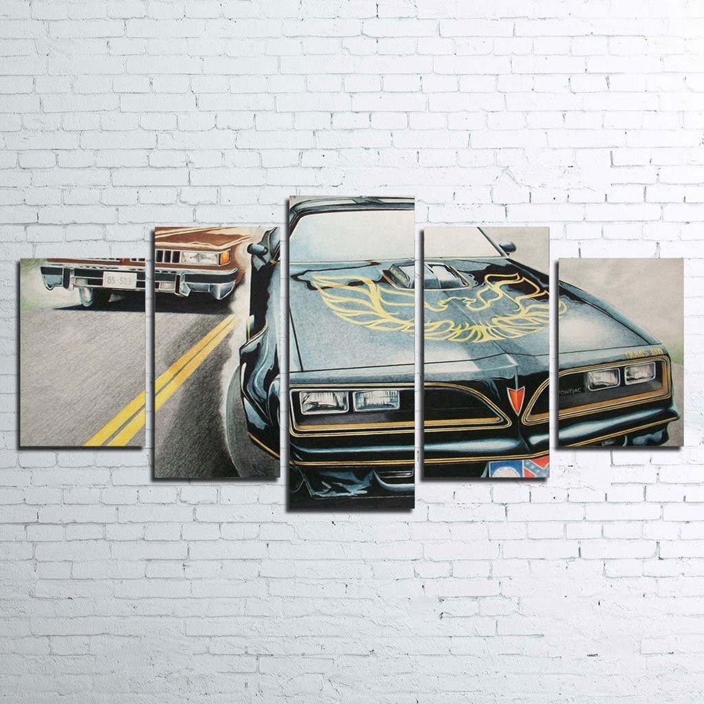 Smokey And The Bandit - Automotive 5 Panel Canvas Art Wall Decor Smokey And The Bandit - Automotive 5 Panel Canvas Art Wall Decor