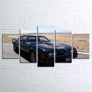 Smokey Trans Am - Automotive 5 Panel Canvas Art Wall Decor