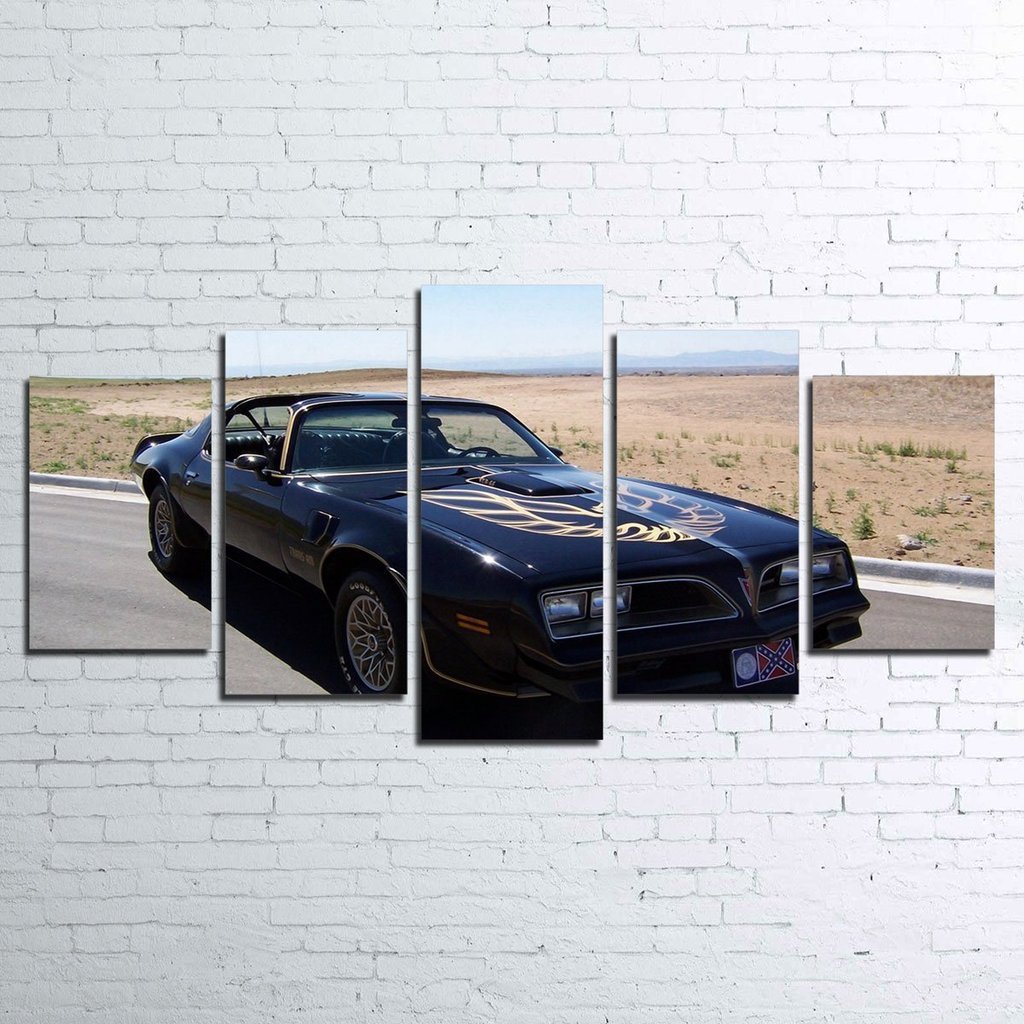 Smokey Trans Am - Automotive 5 Panel Canvas Art Wall Decor Smokey Trans Am - Automotive 5 Panel Canvas Art Wall Decor