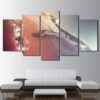 Smoky Violin - Music 5 Panel Canvas Art Wall Decor