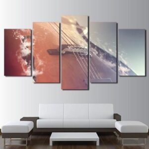 Smoky Violin - Music 5 Panel Canvas Art Wall Decor