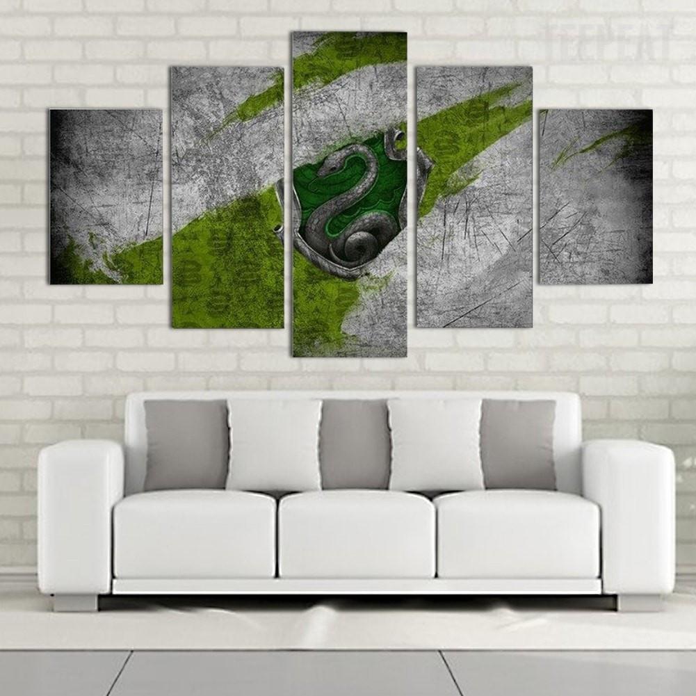 Snake Scenery - Abstract 5 Panel Canvas Art Wall Decor Snake Scenery - Abstract 5 Panel Canvas Art Wall Decor