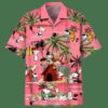 Snoopy And Charlie Brown Friends Summer Beach Pink Hawaiian Shirt