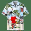 Snoopy And Charlie Brown Friends Summer Light Blue Hawaiian Shirt