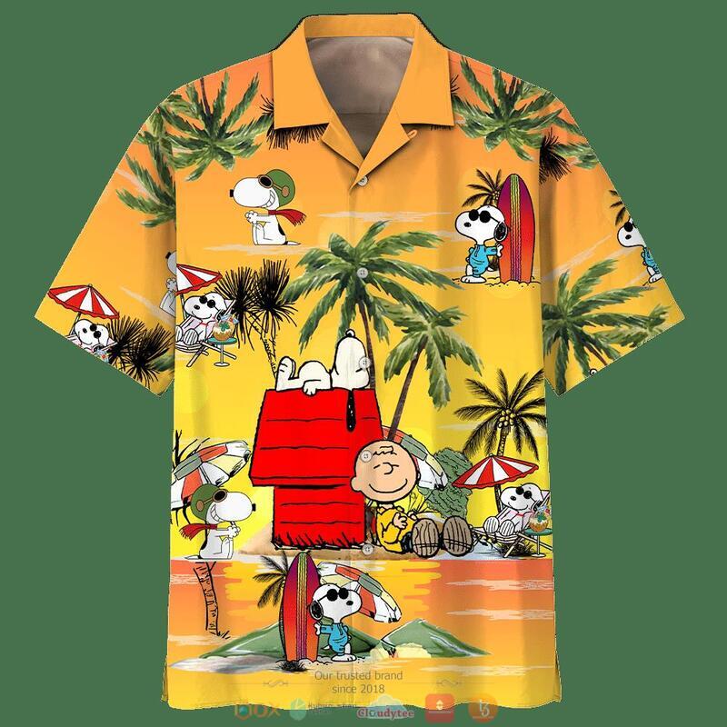 Snoopy And Charlie Brown Summer Sunset Beach Hawaiian Shirt Snoopy And Charlie Brown Summer Sunset Beach Hawaiian Shirt