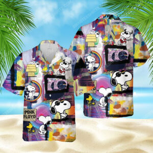 Snoopy And Pink Floyd Rock Band Summer Party Hawaiian Shirt