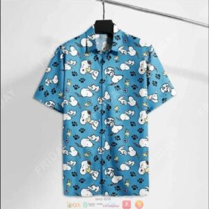 Snoopy Art Blue Hawaiian Shirt
