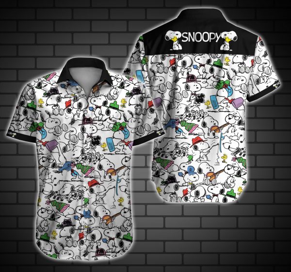 Snoopy Hawaiian Shirt Summer Button Up Snoopy Hawaiian Shirt Summer Button Up