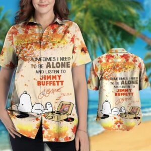 Snoopy Sometimes I Need To Be Alone And Listen To Jimmy Buffett Hawaiian Shirt
