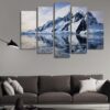 Snow Cover - Nature 5 Panel Canvas Art Wall Decor