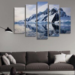 Snow Cover - Nature 5 Panel Canvas Art Wall Decor