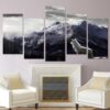 Snow Mountain Wolf 54 - Nature 5 Panel Canvas Art Wall Decor