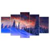 Snow scene 01 - Nature 5 Panel Canvas Art Wall Decor