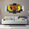 Snowboard Reflection - Abstract 5 Panel Canvas Art Wall Decor
